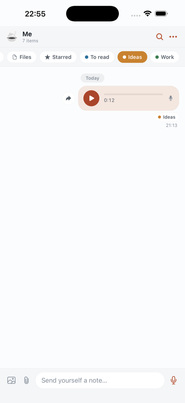 A StoryStow thread organized with colour labels and filters